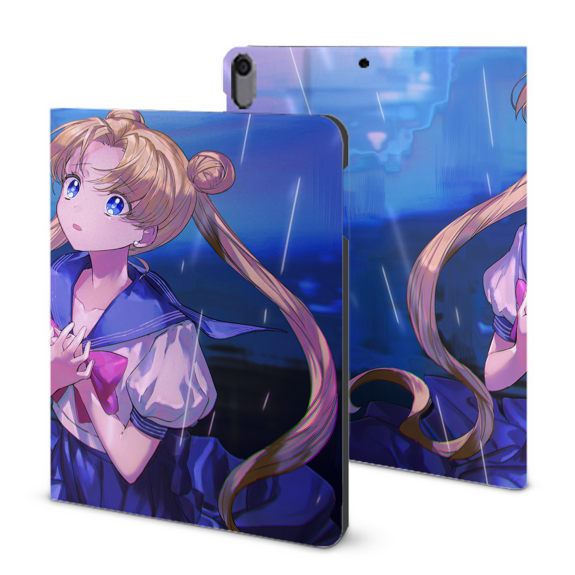 （画像用） 美少女戦士セーラームーン Sailor Moon IPad ケース ブック型 PUレザー TPU 耐衝撃 軽量 薄型 ペン収納なし 全面保護 IPad 各モデル対応